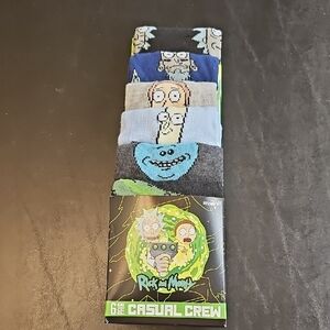 Rick and Morty Casual Crew Socks - 6 pack set